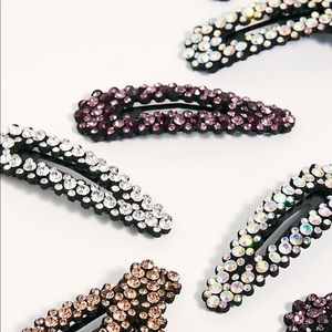 FREE people Oversized rhinestone barrettes